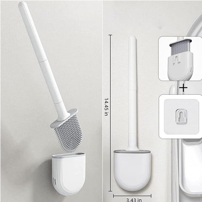brosse wc blanche silicone