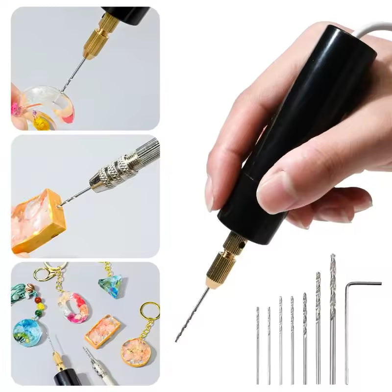 NeoDrill™ - La Mini perceuse électrique portable innovante - Chargement par USB - 3 forets intégrés 0,8/1,0/1,2mm